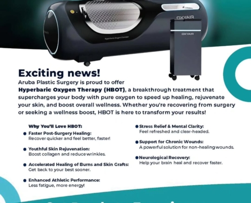 Patient undergoing Hyperbaric Oxygen Therapy in Aruba at Aruba Plastic Surgery